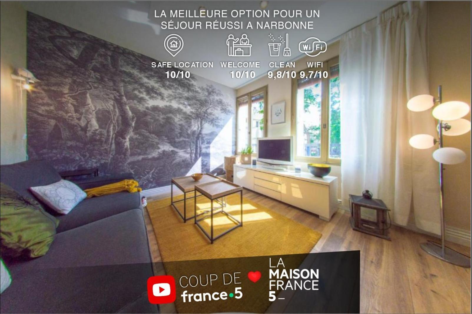 נרבון Retromirabeau "Le Raspail" - 65M2 Avec Vue - 2 Chambres - 4 Pers - Cours Mirabeau Halles Gare - Emplacement Top - Cheques Vacances Connect מראה חיצוני תמונה
